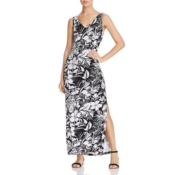 Tommy Bahama Buona Sera Sleeveless Floral Maxi Dress Beach Flowy Navy White S - Picture 1 of 7